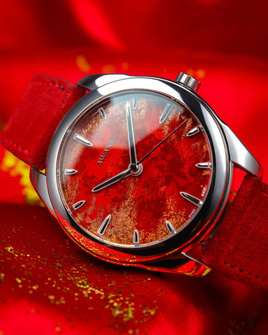 Awake-sơn-mai-frosted-leaf-royal-red 3