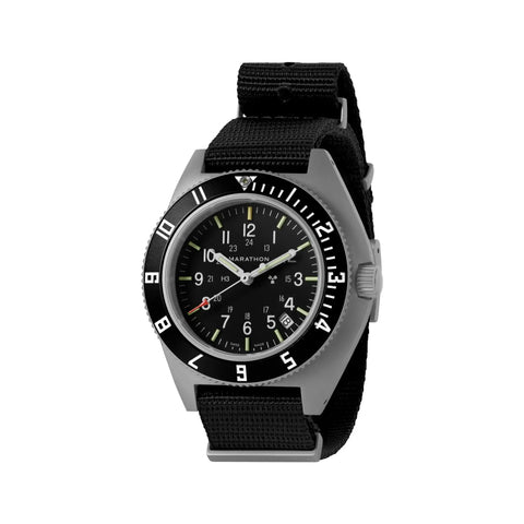 MARATHON 41mm SSNAV Steel Navigator Quarz - Black Dial with Date - WW194013SS
