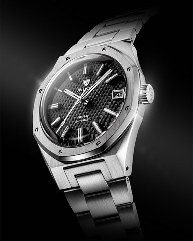 Nivada Grenchen F77 MK 2 Black Date 69011A77