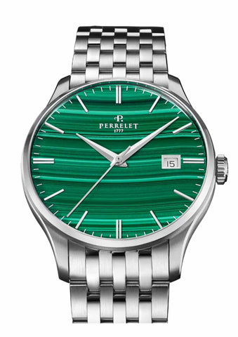 Perrelet Weekend 3-Hands Malachite A1300/K