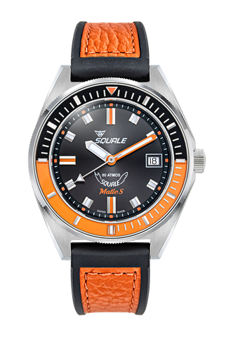 Squale Matic S Orange MATICBKOBK Squale Taucheruhr mit 60 ATM
