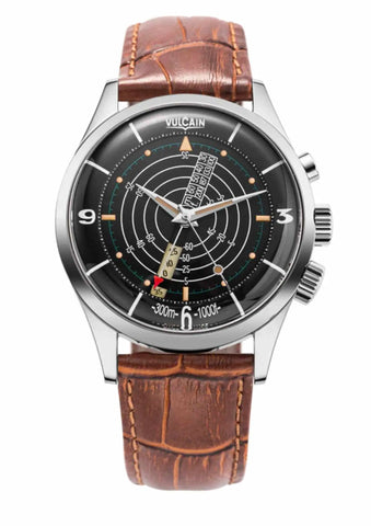 Vulcain Nautical - Black Beige Patina - Sapphire Crystal