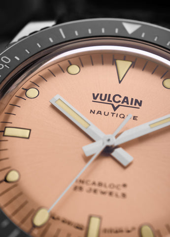 Vulcain Skindiver Nautique Salmon - Beige Lume 660170B87