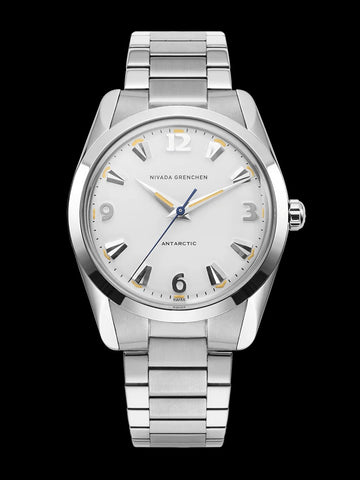 Nivada Grenchen Antarctic 35mm White - White Lume 35005M
