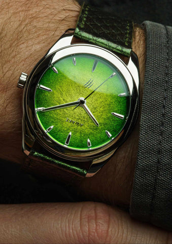 Awake-sơn-mai-silver-leaf-jurassic-watch-raptors-limited-edition 15