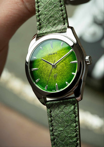 Awake-sơn-mai-silver-leaf-jurassic-watch-raptors-limited-edition 17