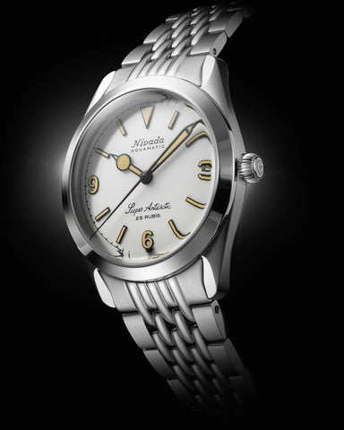 Nivada Grenchen Super Antarctic White 3.6.9 - Beige Luminova 32066A