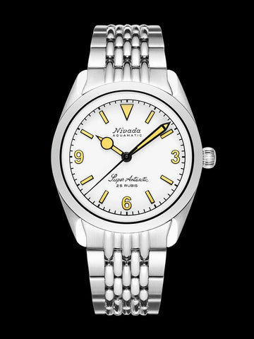 Nivada Grenchen Super Antarctic White - Beige Luminova 32064A