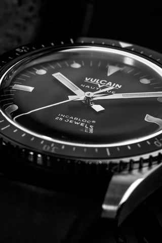 Vulcain Skindiver Nautique Black - White Lume 660170B07