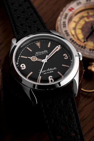 Nivada Grenchen Antarctic 3.6.9 Black Vintage 32032A