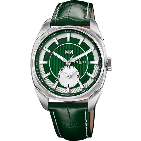 Perrelet Lab Peripheral Dual Time Big Date A1101/5 Grün