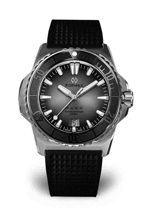 Black Bezel Rubber Strap