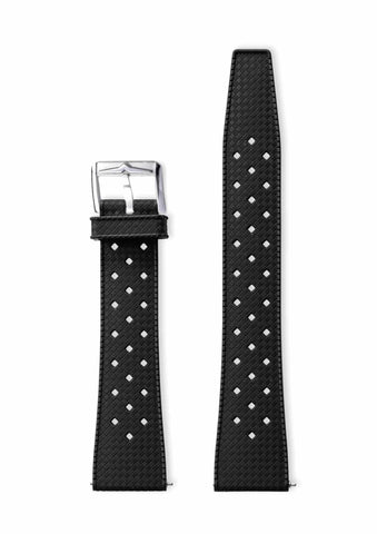 Armband - Vulcain Kautschukband Schwarz - 20mm