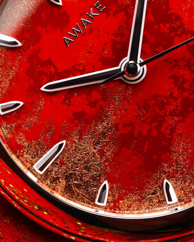Awake-sơn-mai-frosted-leaf-royal-red 4