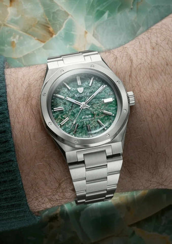 Nivada Grenchen F77 Green Aventurine MK1 - 68037A77