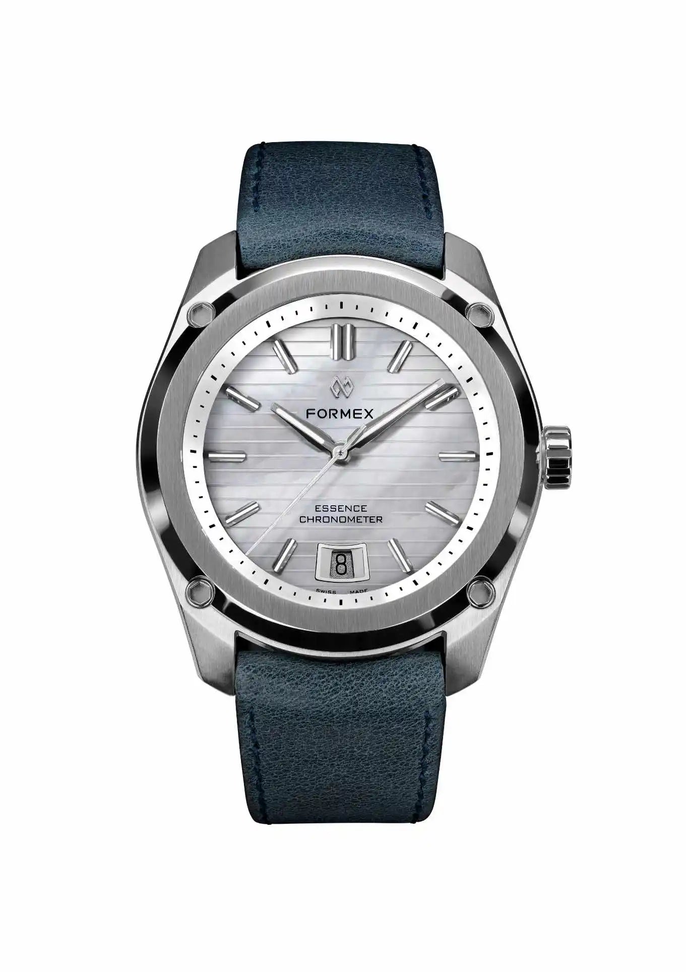 Blue leather strap