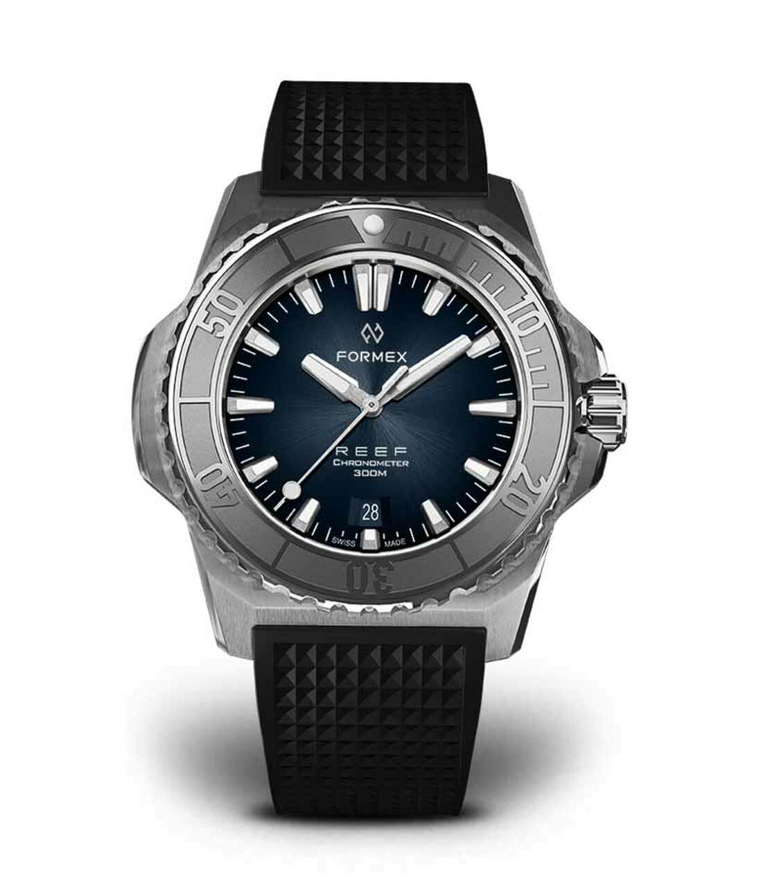 Steel Bezel.Rubber Strap