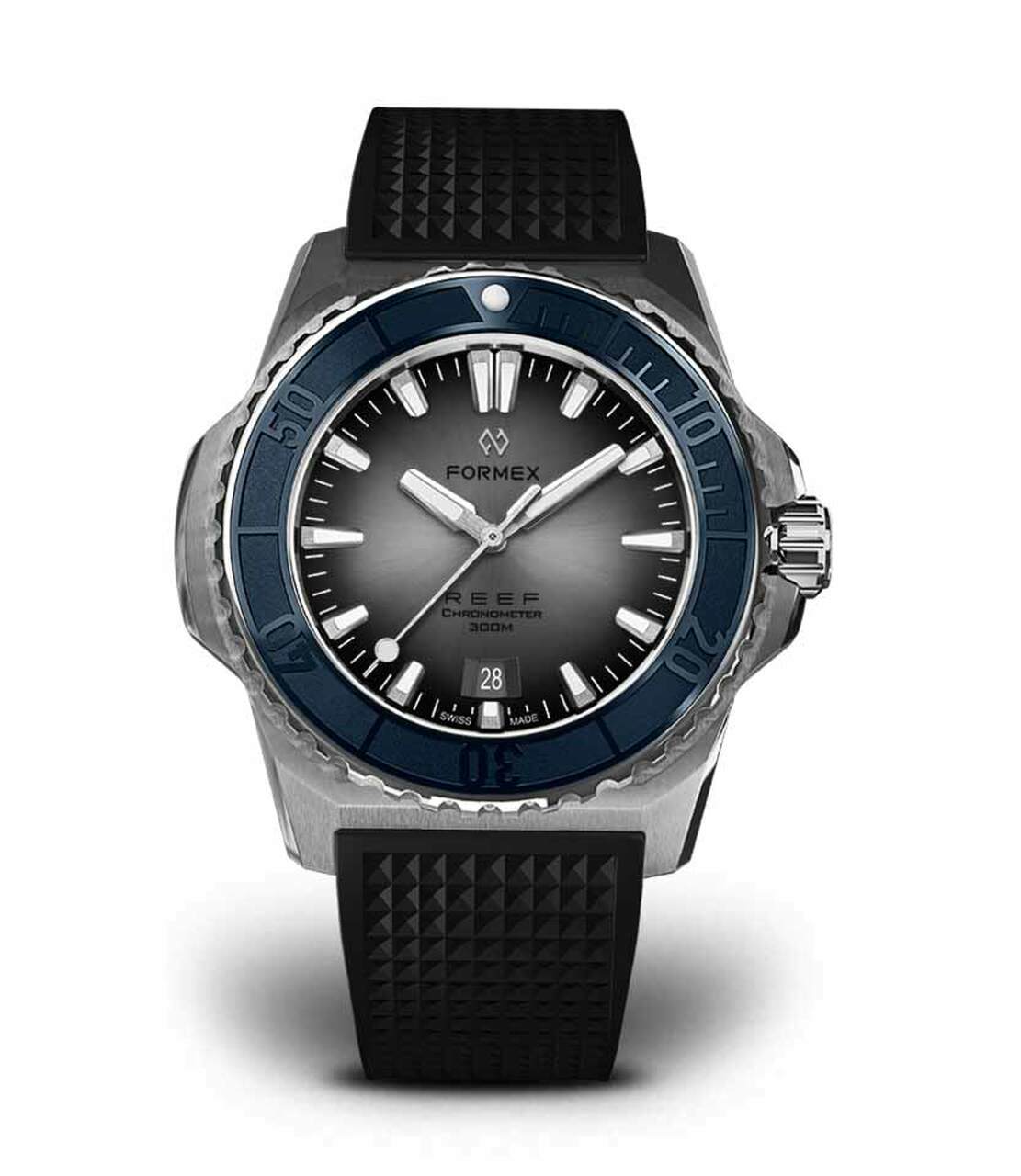 Blue Bezel.Rubber Strap