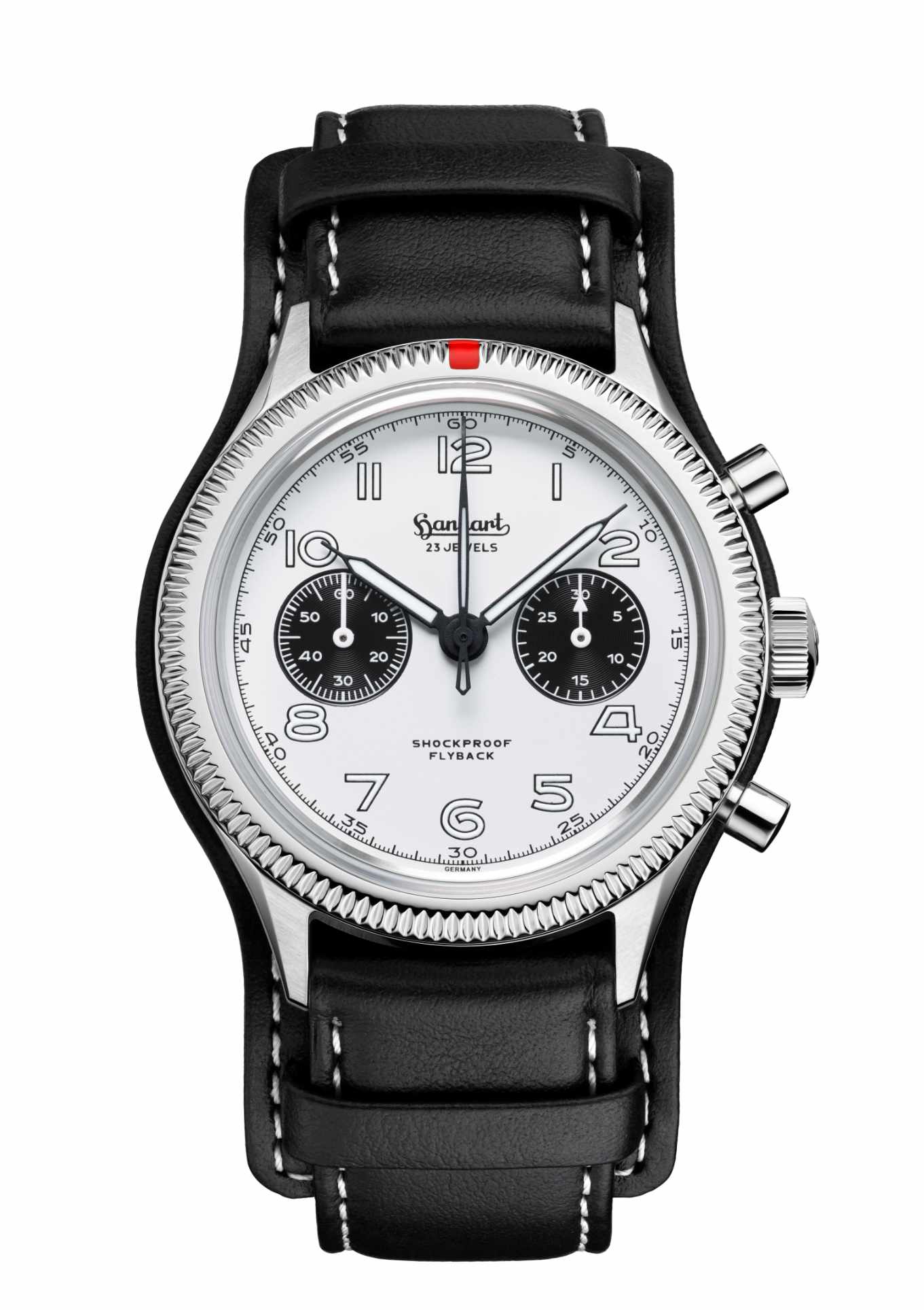 Black leather strap M