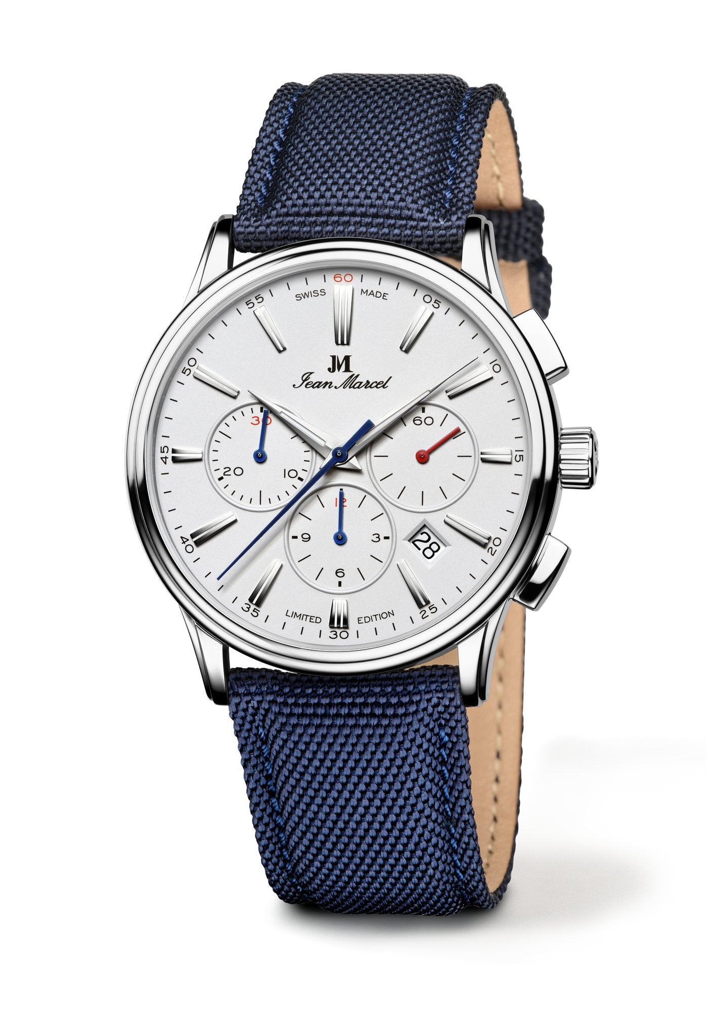 Blue leather strap