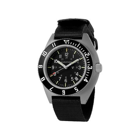 MARATHON 41mm SSNAV Steel Navigator Quarz - Black Dial with Date - WW194013SS