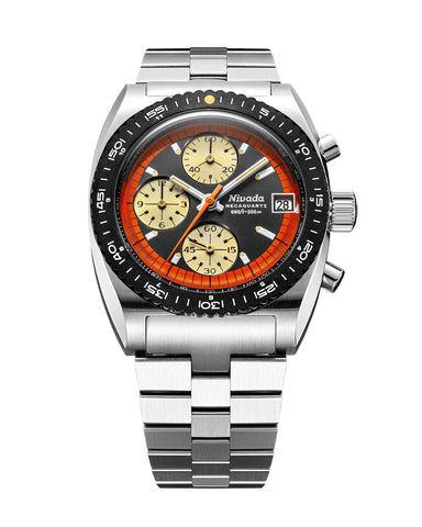 Nivada Grenchen Autochron Orange Mecaquartz 77004Q