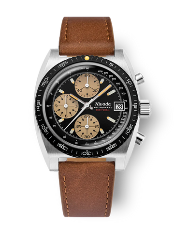 Nivada Grenchen Autochron Chronosport Mecaquartz Yellow 77001Q