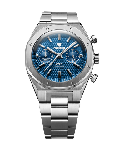 Nivada Grenchen F77 Chrono Mecaquartz Blue 68000Q77