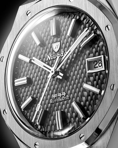 Nivada Grenchen F77 MK 2 Grey Date 69012A77