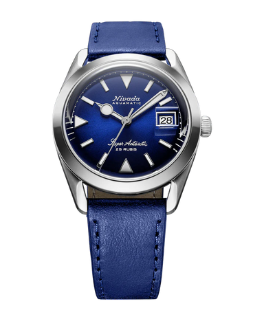 Nivada Grenchen Super Antarctic Blue Date 32076A