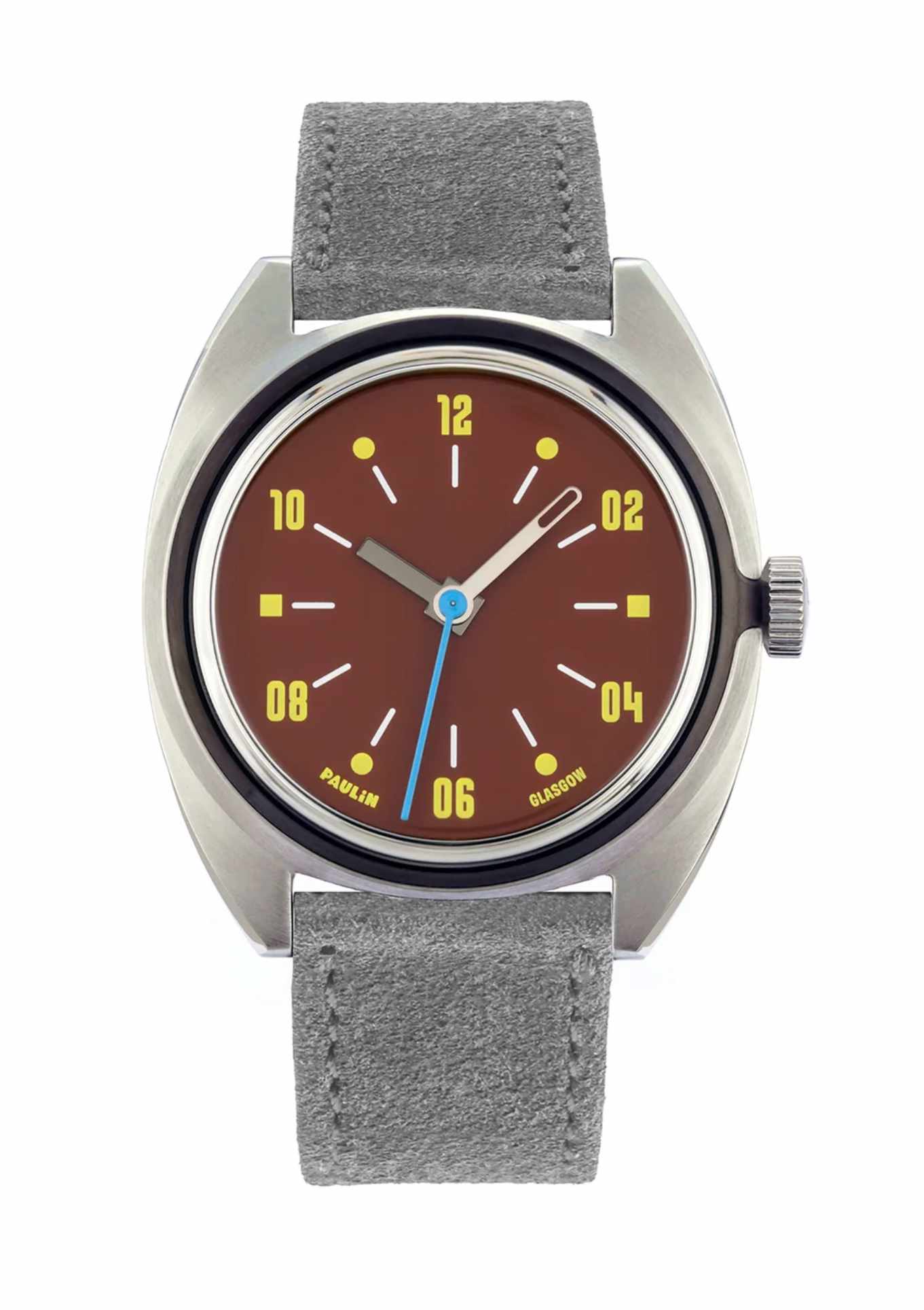 Grey leather strap - S