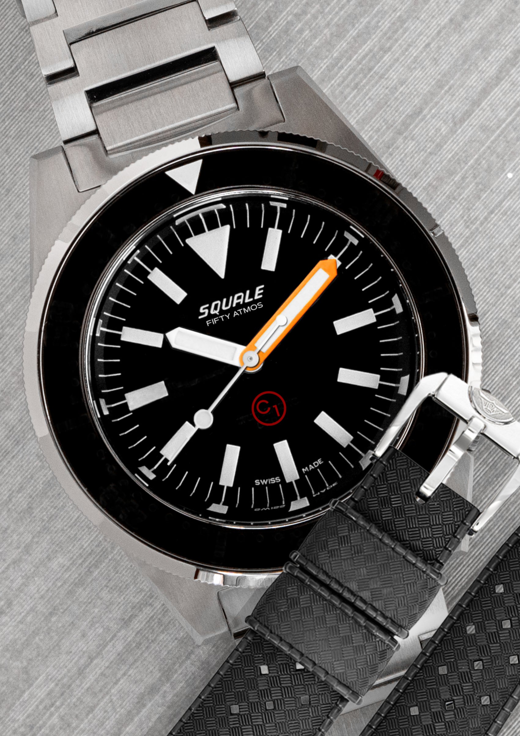 Set: Steel Bracelet + Tropical Rubber