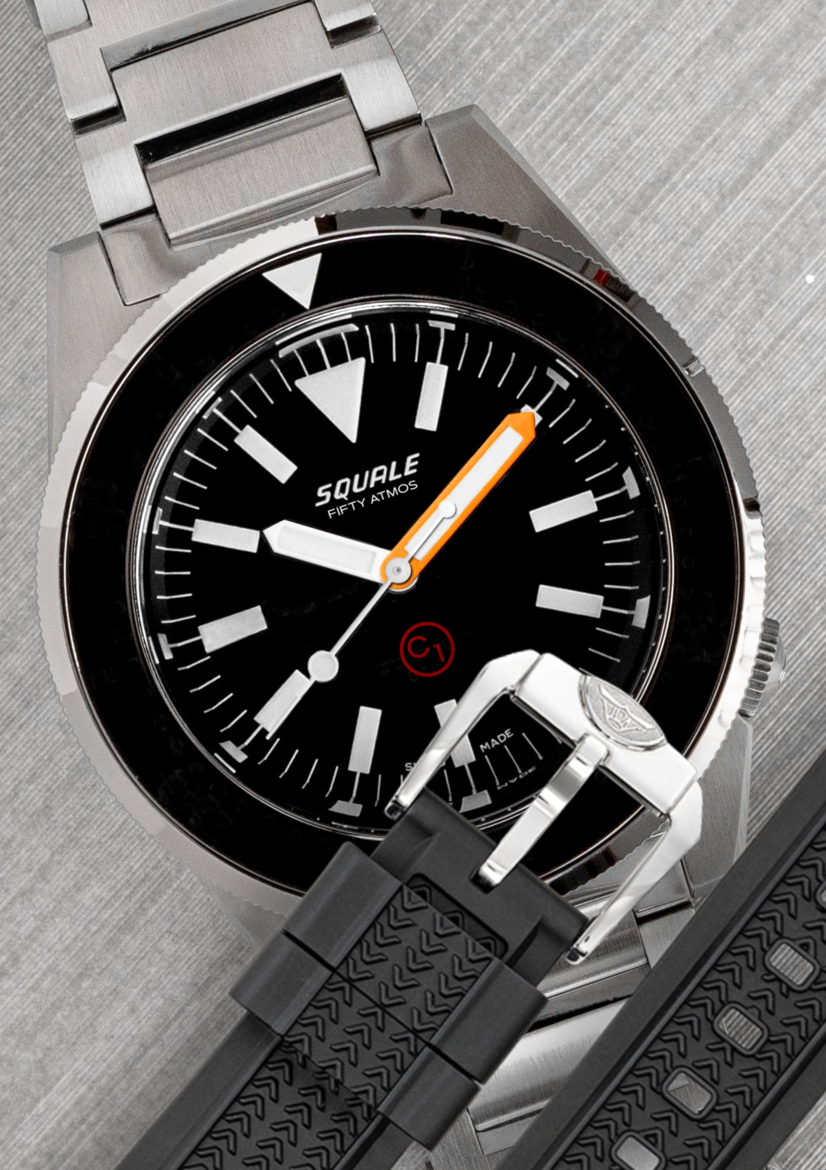Set: Steel Bracelet + Von Buren Rubber