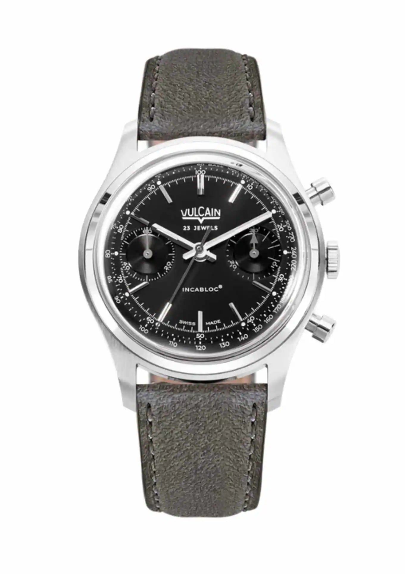 Gray leather strap
