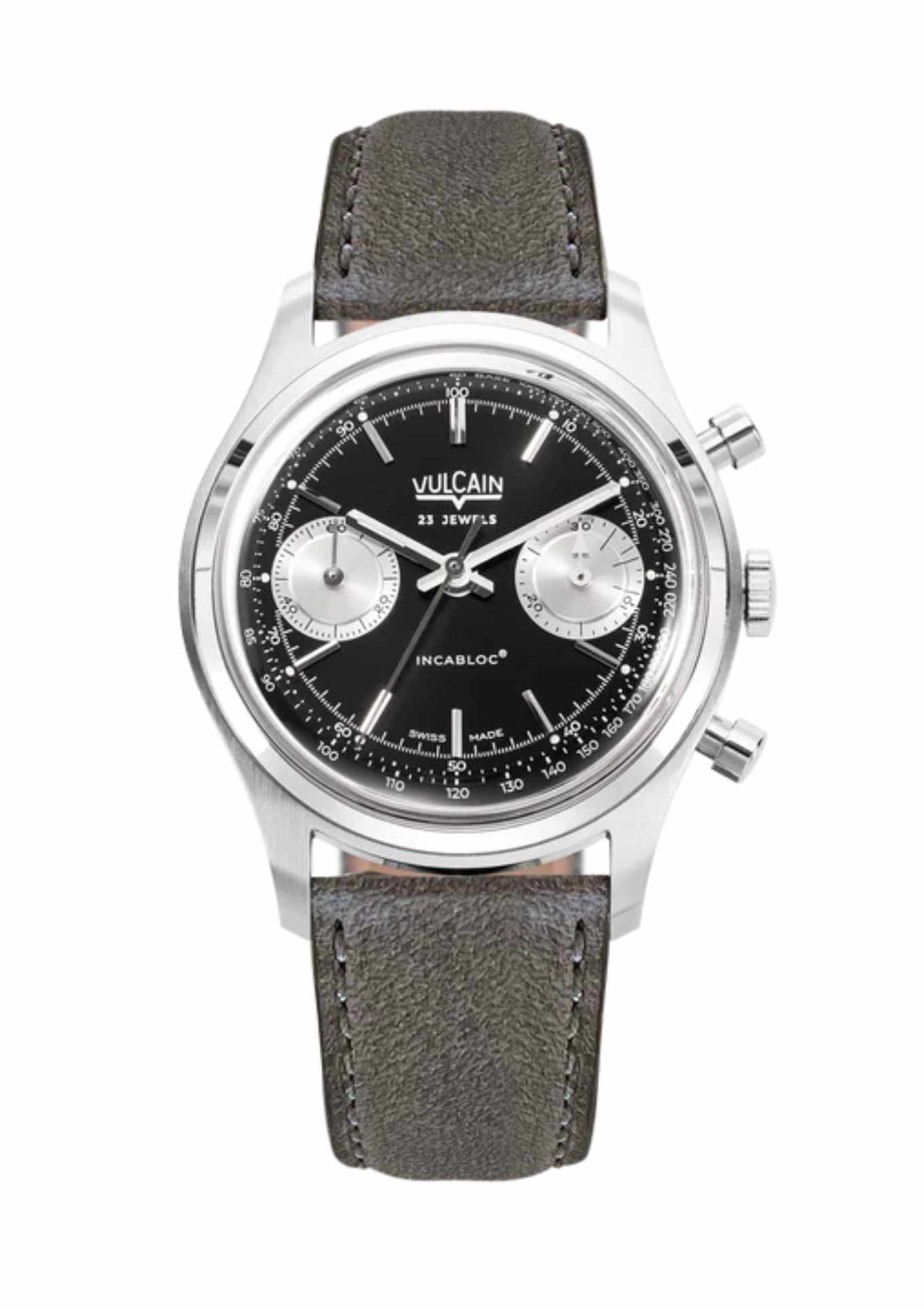 Gray leather strap