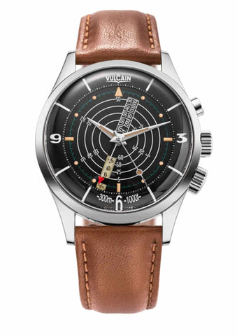 Vulcain Nautical - Black Beige Patina - Sapphire Crystal
