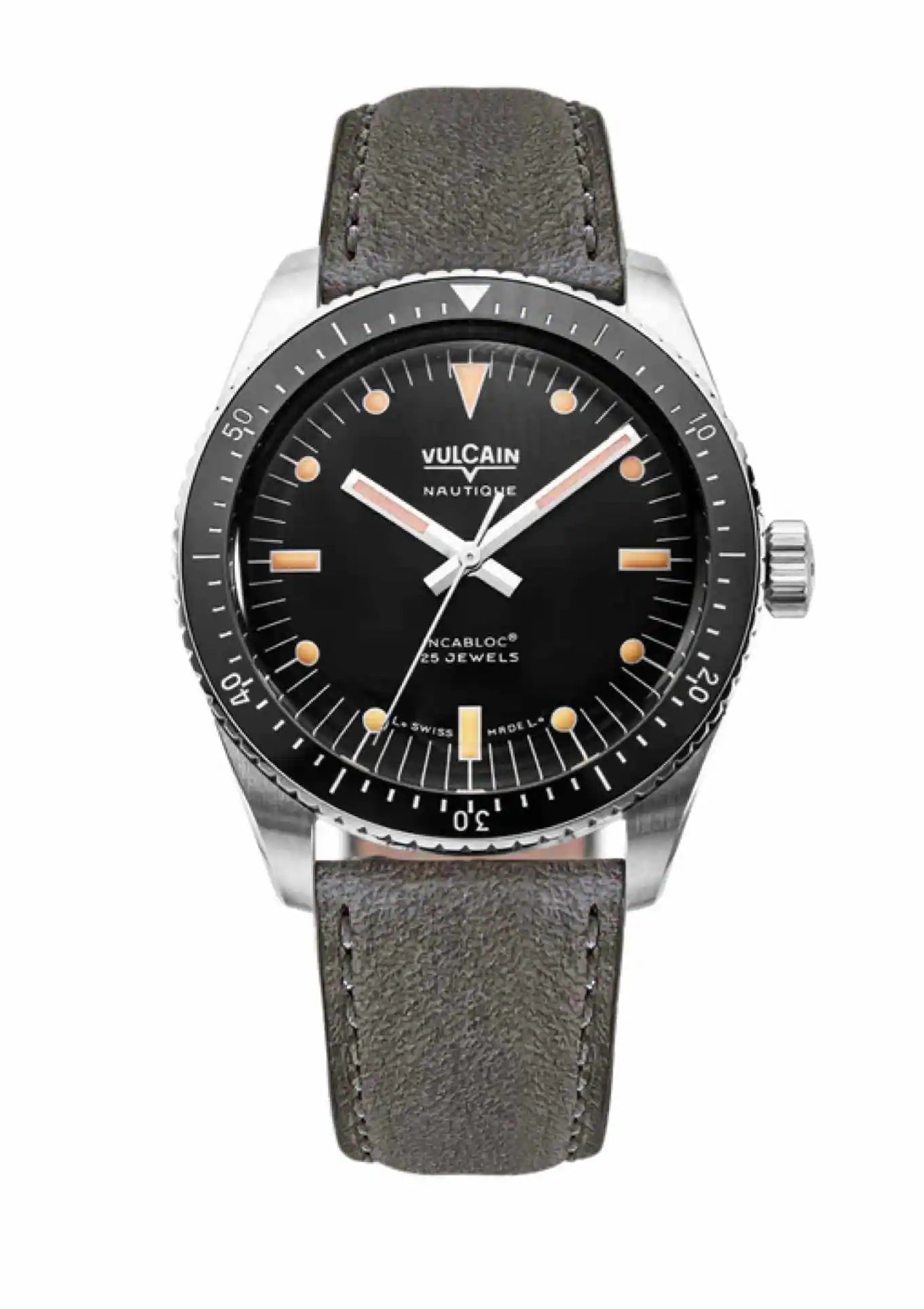 Gray leather strap