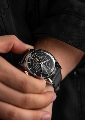 Vulcain Nautical - Black Beige Patina - Sapphire Crystal