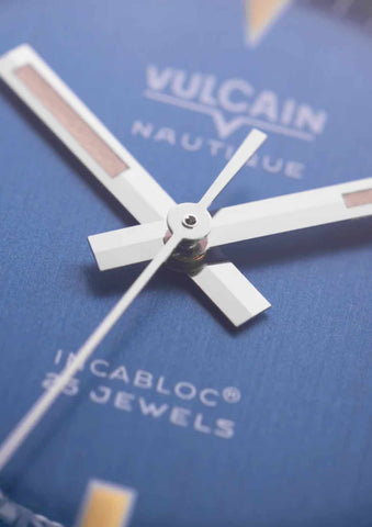 Vulcain Skindiver Blue - Khaki Brown Lume 660170A37