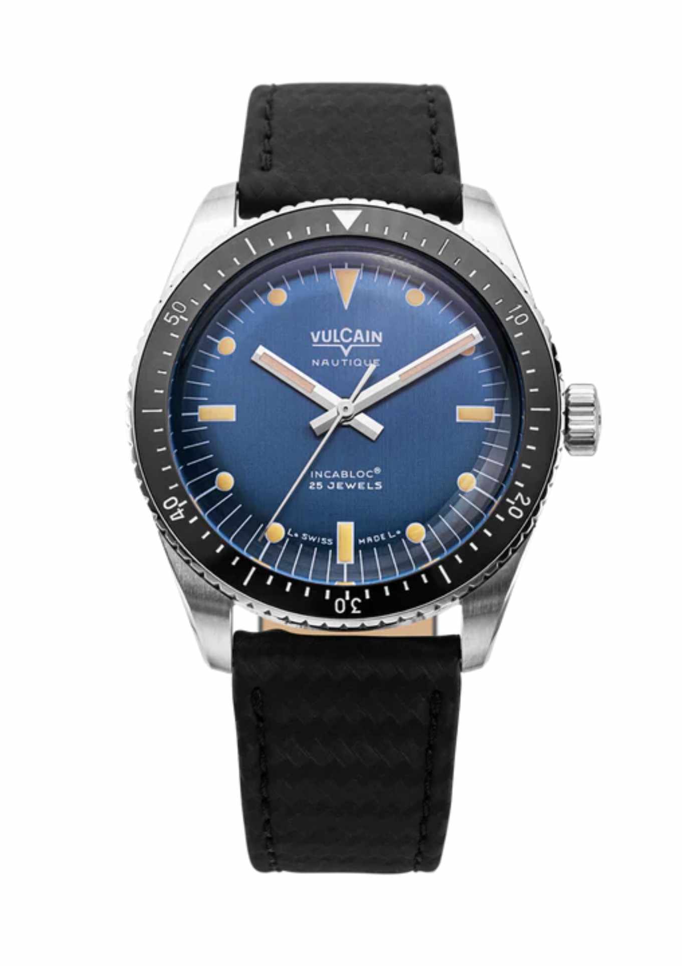 Leather strap black carbon structure