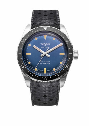 Vulcain Skindiver Blue - Khaki Brown Lume 660170A37