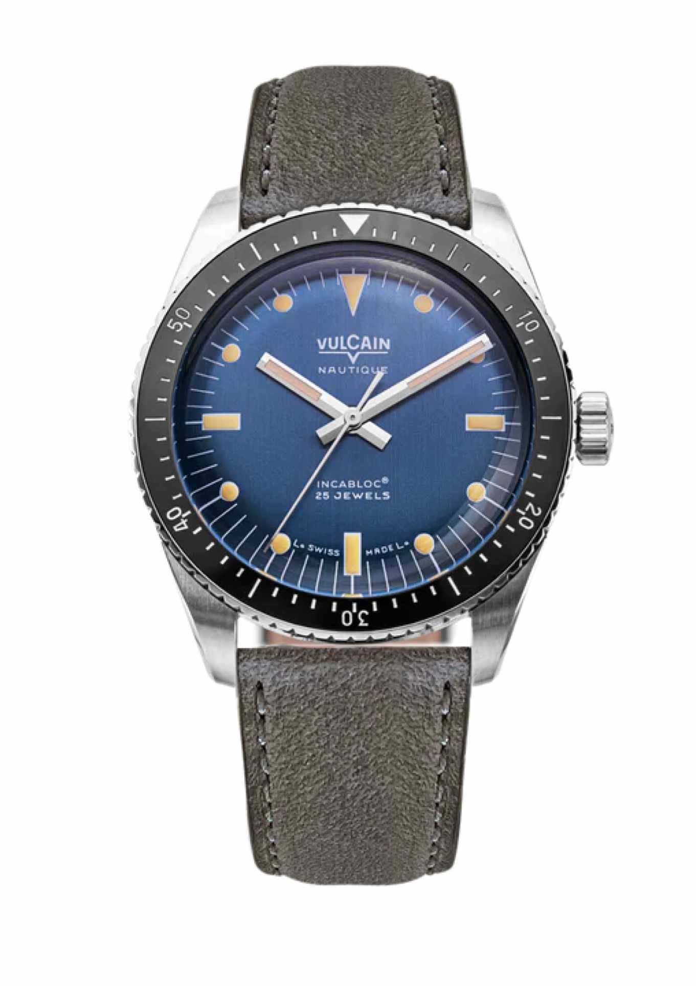 Gray leather strap