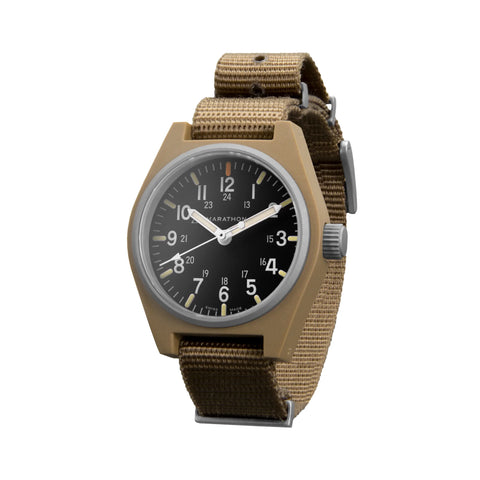 MARATHON 34mm Desert Tan General Purpose Quartz GPQ - MaraGlo - WW194009DT