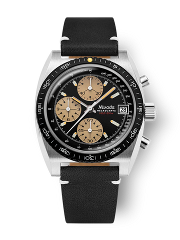 Nivada Grenchen Autochron Chronosport Mecaquartz Yellow 77001Q