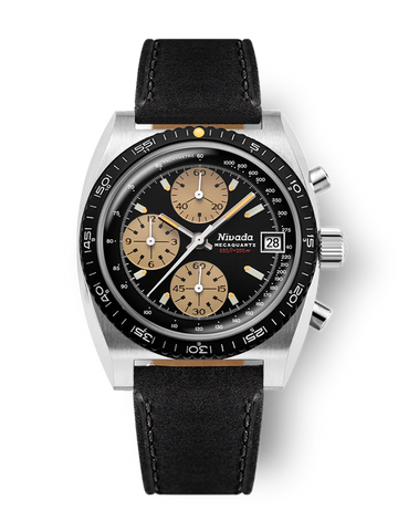 Nivada Grenchen Autochron Chronosport Mecaquartz Yellow 77001Q