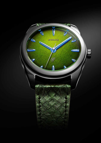 Awake-sơn-mai-silver-leaf-jurassic-watch-raptors-limited-edition 9