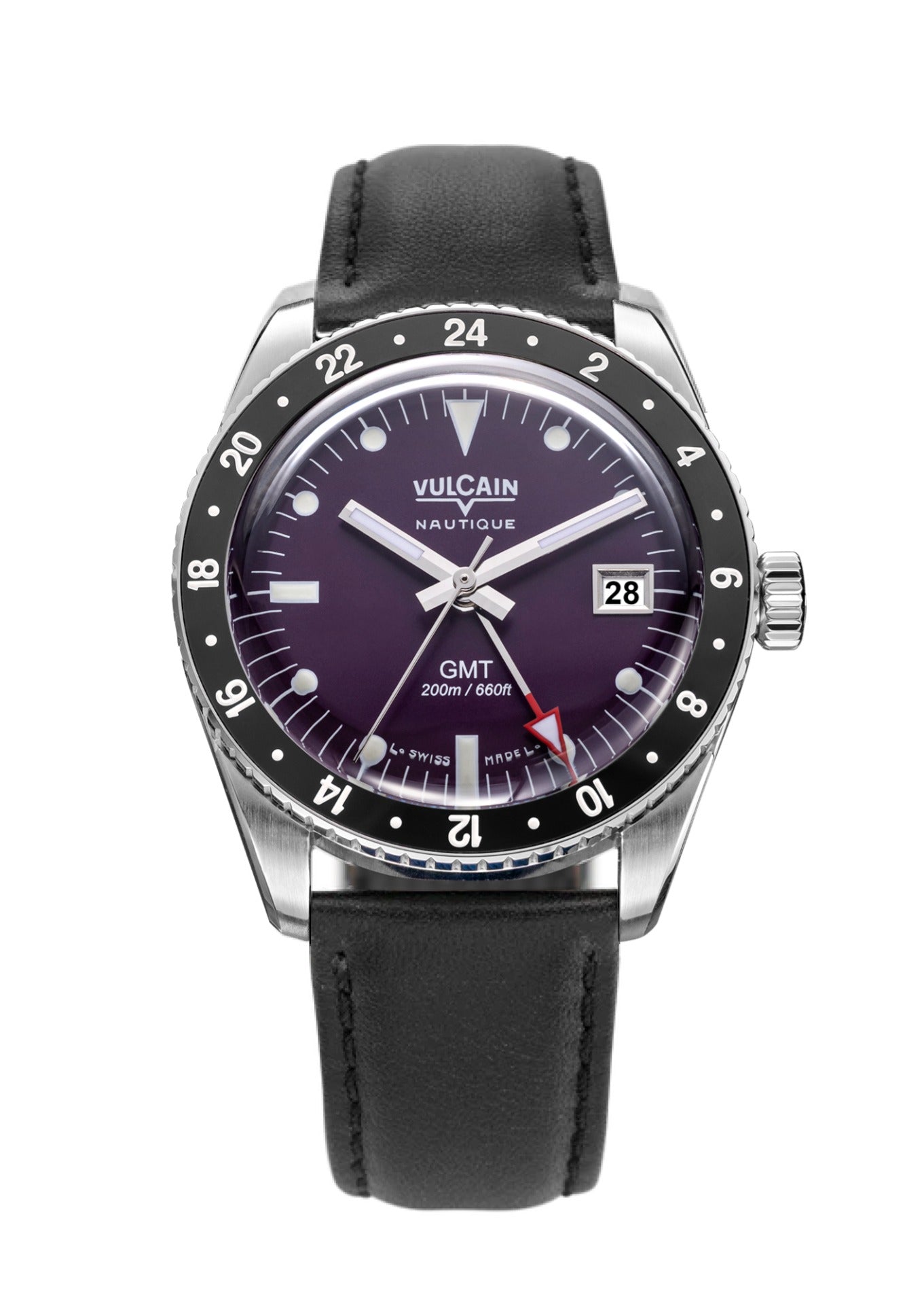 Black leather strap
