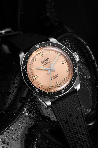 Vulcain Skindiver Nautique Salmon - Beige Lume 660170B87