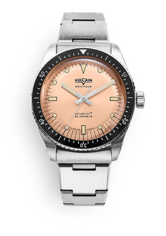 Vulcain Skindiver Nautique Salmon - Beige Lume 660170B87