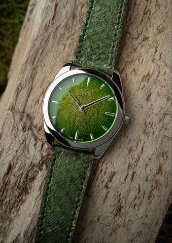 Awake-sơn-mai-silver-leaf-jurassic-watch-raptors-limited-edition 16